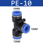 10PCS PE/PEG Plastic Quick Connector - 4-12mm Push In Fitting for Air Hose & Tube, Industrial & Home Pneumatic Systems