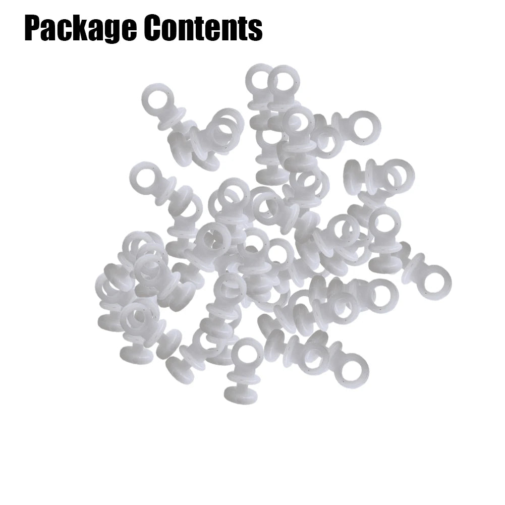 50pcs Plastic Curtain  Track Hook S Runner Fit For  Camper Van  Motorhome  Caravan Boat Home Hanging Curtain Glider Hook