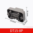 DT13-2P Dechi type automotive waterproof connector DT15-4P PCB panel pin socket plug DT06-6S