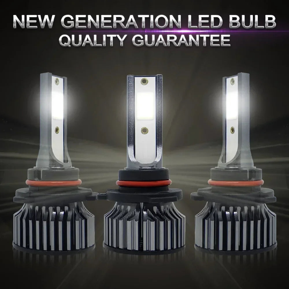 LED 9005/HB3 9006/HB4 9007 H13 H11 H7 H4 H3 H1 880 Car Bulbs 12V High Low Beam 20000LM 120W 6500K White Plug-N-Play 80000h amagi