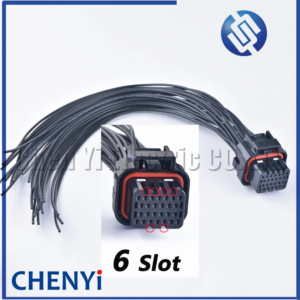 26 Pin Auto ECU Computer Connector Oil Gas Electrical Plug 3-1437290-7 3-1437290-8 1473416-1 1473416-2 With 30cm Wires