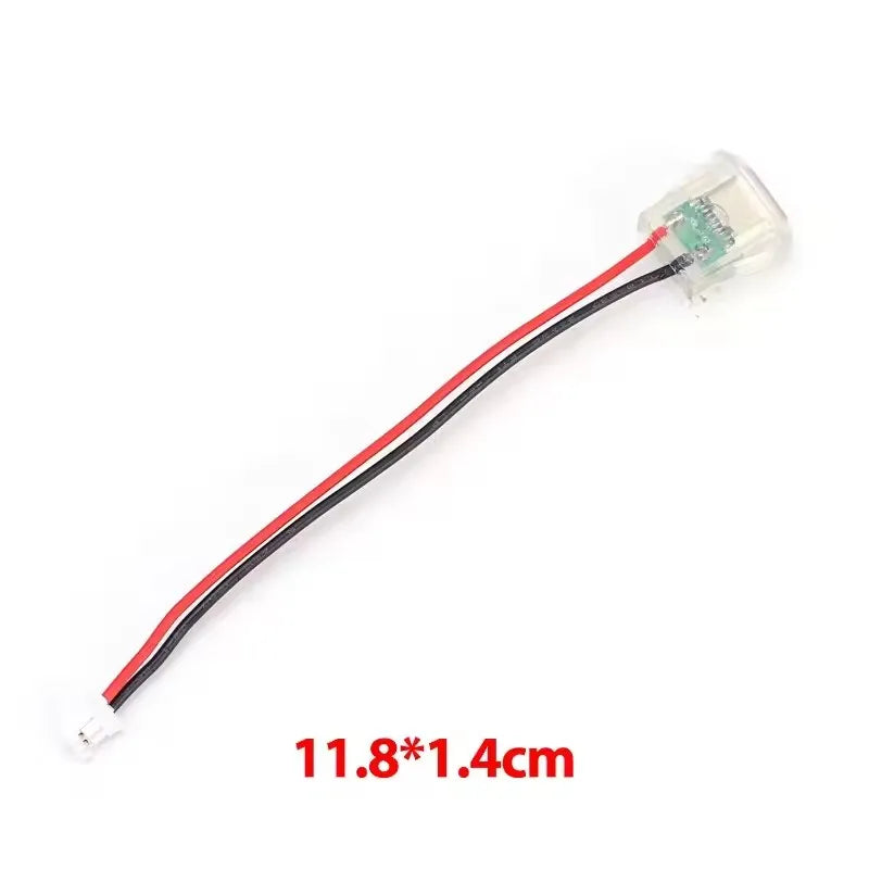 Snap in Panel Mount Type C Female Socket Waterproof C Jack 2 Pin Bare Wire Pigtail 5V 3A Power Charger Port for Car Truck DIY