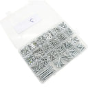 M3-M6 Phillips Pan Head Self-Tapping Screw Assortment Kit with Nuts & Washers - Stainless Steel Fastener Set for DIY/Machinery