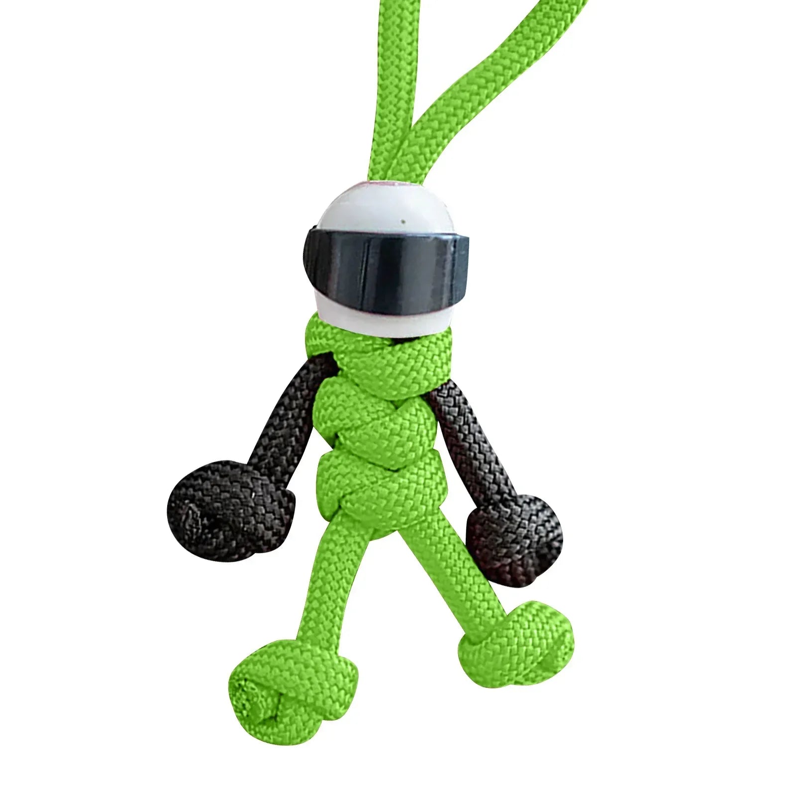 Handmade Building Block Keychain Biker Helmet Pendant Bag Rope Braided Paracord Backpack Doll Hanging Buddy Pendan Amagi