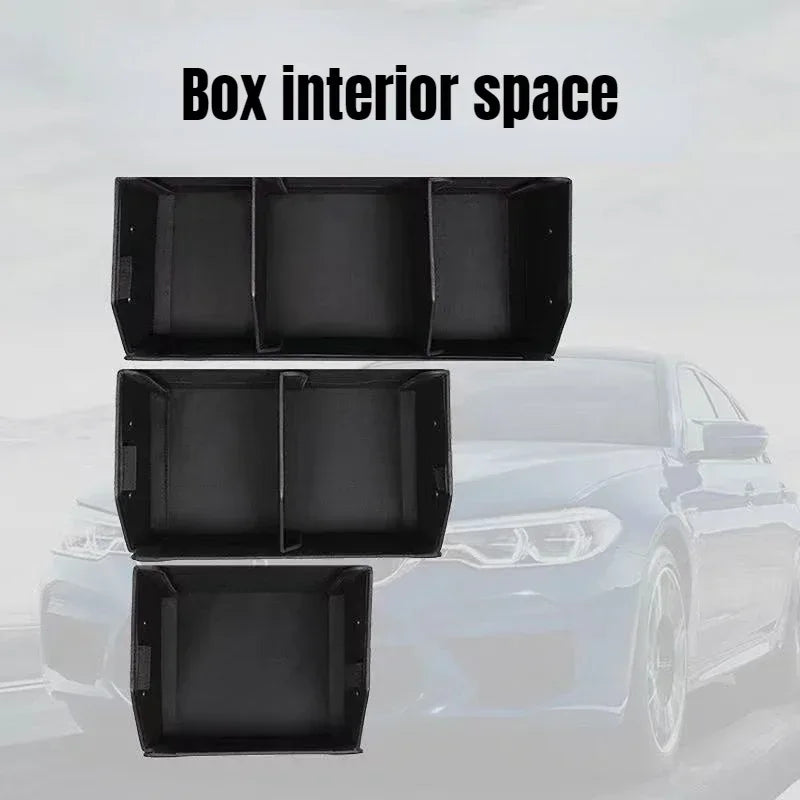 Car Trunk Organizer Box Large Capacity Auto Multiues Tools Storage Bag Stowing Tidying Leather Camping Outdoor Car Storage Bags