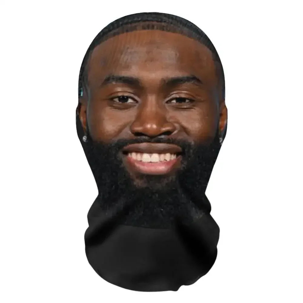 3D Black Knitted Mask Full-Face Design with Breathable Mesh Hood Suitable for Halloween Festival Sports Events Role-Playing
