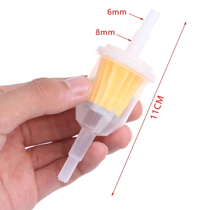 Hot sale 5Pcs Inline Gas/Fuel Filter 6MM-8MM 1/4" For Lawn Mower Small Engine Auto Motorcycle Oil Filt