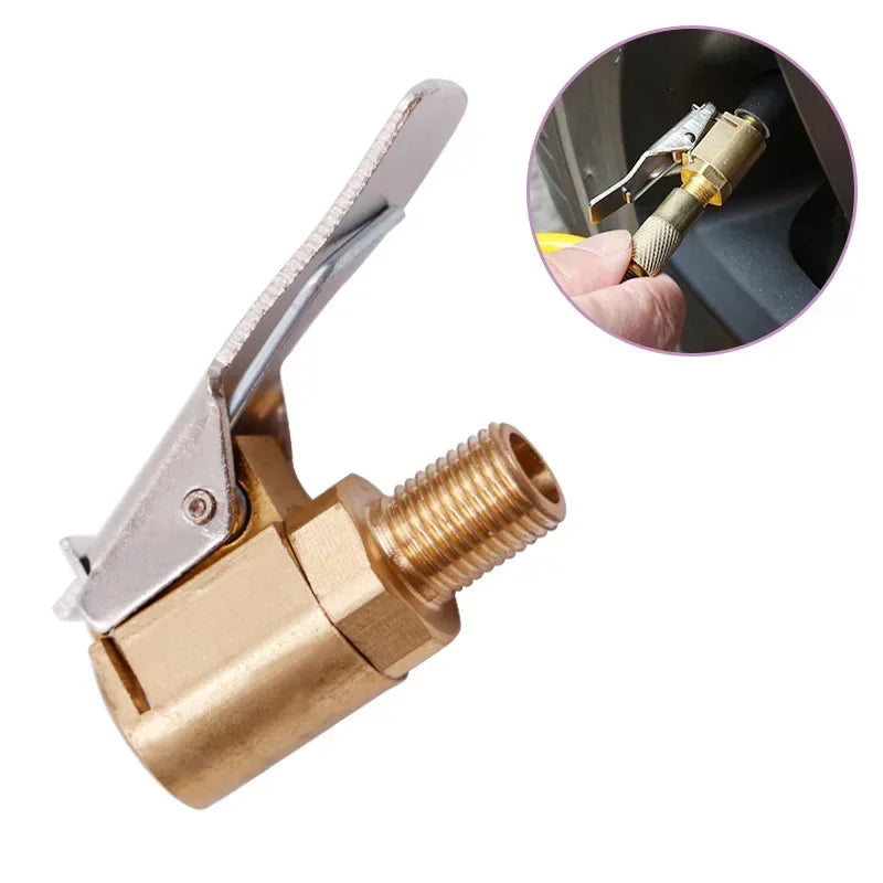 Advanced Car Tire Air Chuck Inflator Pump Valve Connector Clip-on Adapter Brass 6mm 8mm Wheel Valve For Inflatable Pum amagi New
