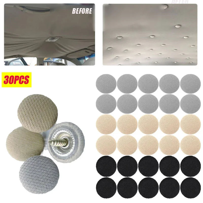 Car Roof Cloth Fixing Buckle Snap Rivets Retainer Car Interior Ceiling Buckles Headliner Auto Roof Metal Buckle Auto Accessories