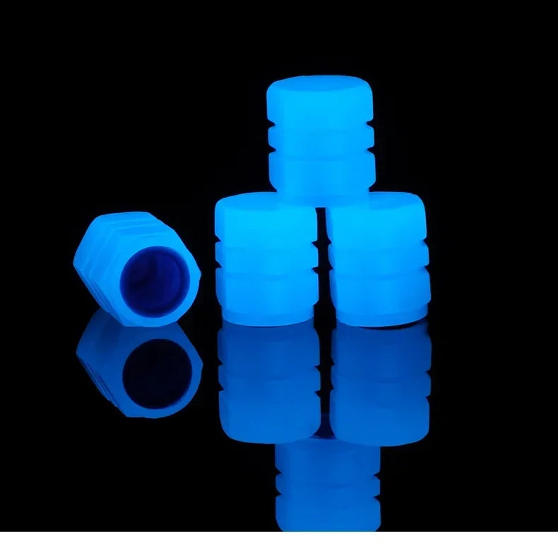 Luminous Car Tire Valve Cap 20/1PCS Fluorescent Night Glowing Decor Motorcycle Bike Wheel Nozzle Dustproof Tyre Valve Stem Caps