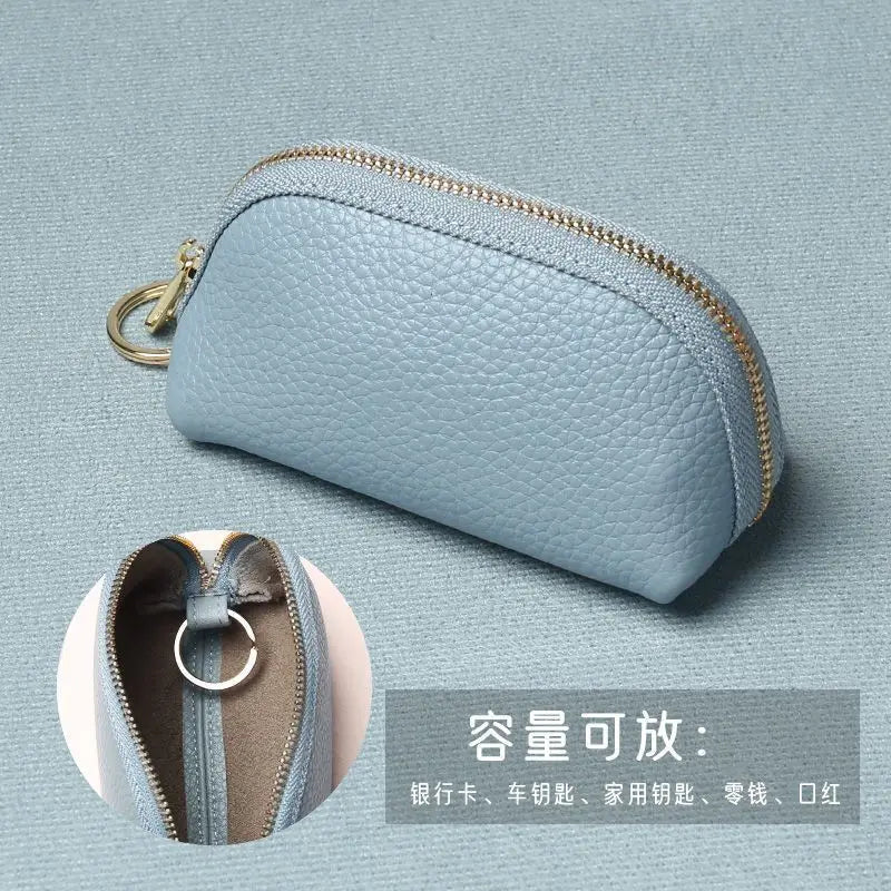 Car Leather Key Holder Minimalist Keychain Case Wallet Key Storage Case Protector Large-capacity Multifunctional Key Pouch Amagi