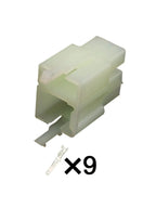 9PIN Connector 2.8mm Unsealed Male Female Connectors Wiring Harness Cable Socket 8-968971-1 Grey Yellow White