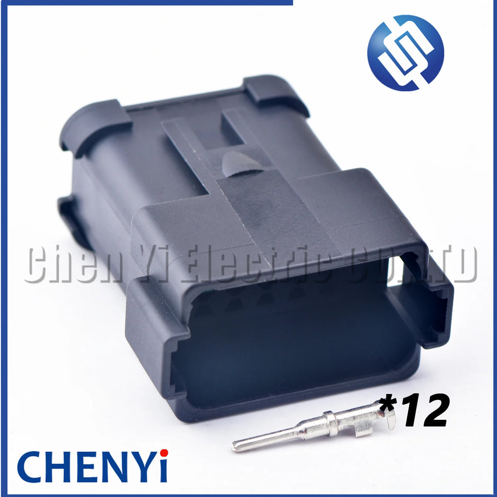 12 Pin Black DT series Connector Waterproof Plug Socket DT06-12S DT04-12P DT06-12S-E005 DT04-12P-E005 with pins For Deutsch