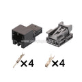 4Pin Connector Unsealed 0.6mm Male Female Connector Wire Harness Socket AC Assembly Lamp Housing for VW Audi 8K0972994 8K0973754