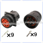 9 PIN Sealed 1.6mm Male Female Connectors Wiring Harness Cable Plug For Track J1939 For Deutsch HD10-9-1939P HD16-9-1939S