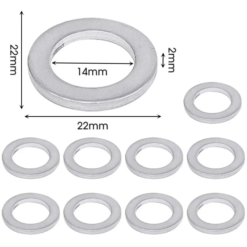 For Honda Accord Civic CRV CRZ HRV Acura 14MM Oil Drain Plug Crush Washer Gasket 9410914000 94109-14000 94109 14000 Fit2006-2018