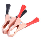 10/2pcs MINI Battery Clip Car Grounding Wire Crocodile Clip Power Clip Full Sheath Fish Clips 70MM Connectors Alligator Clips