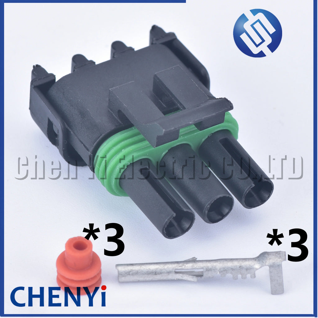 3 Pin 2.5mm Series Automotive Waterproof Connector female or male MAP TPS coil Wire harness Plug Socket 12010717 12015793
