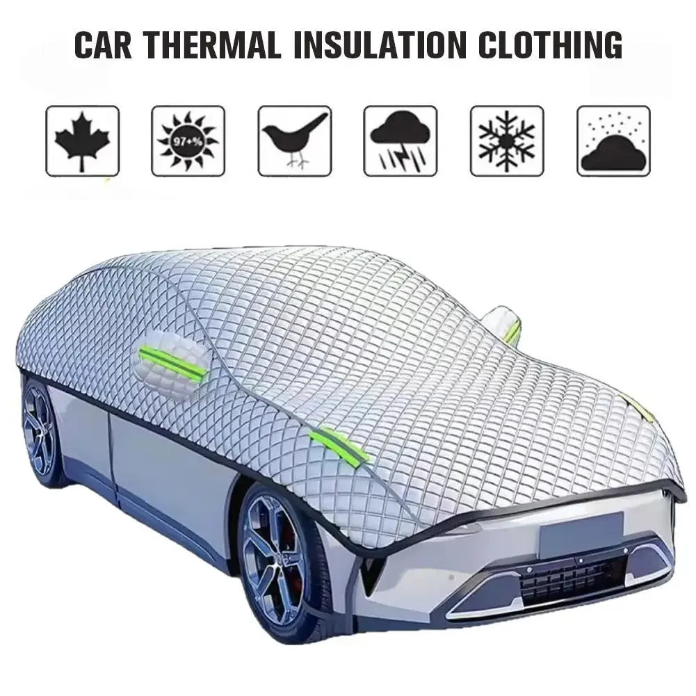 Universal Car Cover Four Seasons Sun Protection Snow Proof Freezing Prevention Heat Insulation Windshield Front Cover Amagi