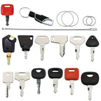 13PCS Ignition Key Set For Construction Machinery Tractors And Excavators Replacement Car Master Key Ignition Set