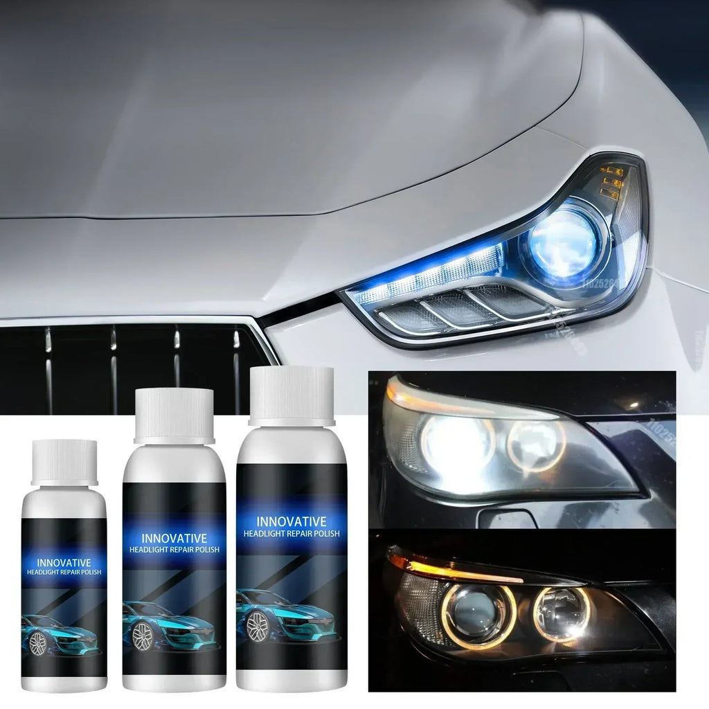 Car Headlight Restoration Crystal Oxidation Yellowing Repair Refurbishment Lens Headlight Polishing Refurbishing Kit Tools New