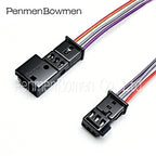 1 Set 3 Pin Car Stereo Speaker Tweeter Light Treble Electrical Cable Connectors Wire Harness Plug for BMW 1-968700-1 1C0973119B