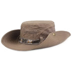 Summer Men Outdoor UV Protection Wide Brim Hiking Hat Mesh Fisherman Hat Beach Sunscreen Cap Summer Bucket Hats Men Amagi