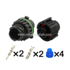 AMP 2 PIN Automotive Female Male Waterproof 2.5mm Connector Wire Electrical Round Plug 1-967402-3 1-967325-3