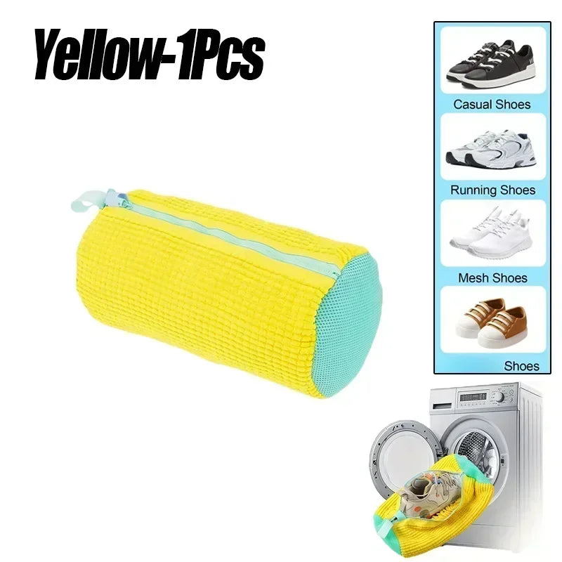 1-2PCS Wash Shoes Bag Padded Net Laundry Shoes Protector Fluffy Fibers Polyester Washing Shoes Machine Laundry Bag Drying Amagi