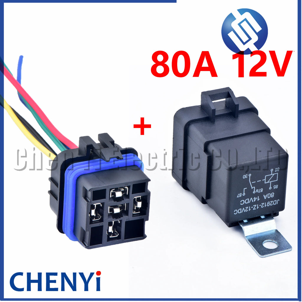 5 Pin Automotive Waterproof Wiring Connector Plug Socket 12V 24V 40A 80A relay 12077951 12065686 For Boat Auto Fan Car Relay