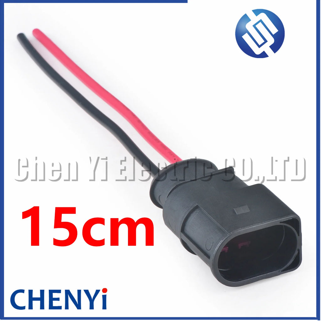 2 Pin 6.3mm Automotive waterproof connector Electronic fan harness plug 1J0973752 1J0973852 1J0 973 752 1J0 973 852