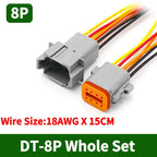 5/20/100 Sets Deutsch DT Connector With 15cm Wire Harness Waterproof Electrical Car Socket Plug DT06-2S DT04-2P 2/3/4/6/8/12P