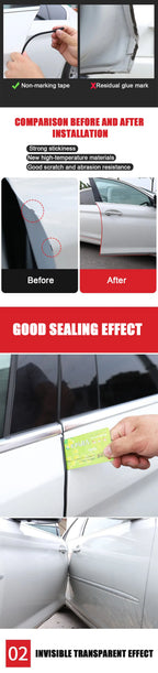 5M Car Door Edge Rubber Scratch Protector Strips Car Styling Mouldings Protection Side Doors Moldings Adhesive Scratch Tools New