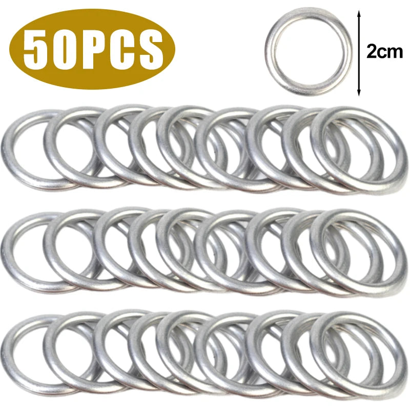 Car Oil Pan Drain Gasket Drainage Bolt Pad Aluminum/ Copper Oil Drain Plug Gasket Replaceable Accessories for Volkswagen Audi
