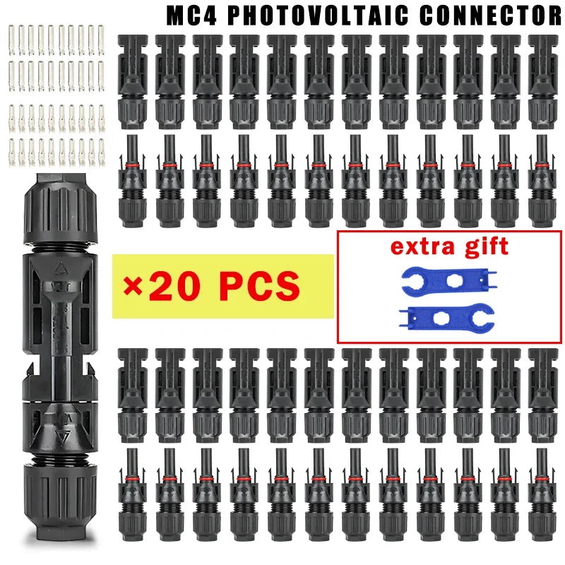 400/200/100/40/20/10 Pcs Photovoltaic Solar Connector 1000V30A Wholesale Panel Connectors Kit for PV/MC Cable 2.5/4/6mm²