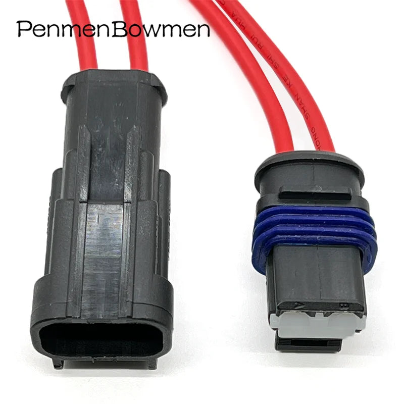 1 Set 2 Pin 2.8mm Car Oil Injector Electrical Cable Connectors Waterproof Female Male Wire Harness Plug 47000EV2M