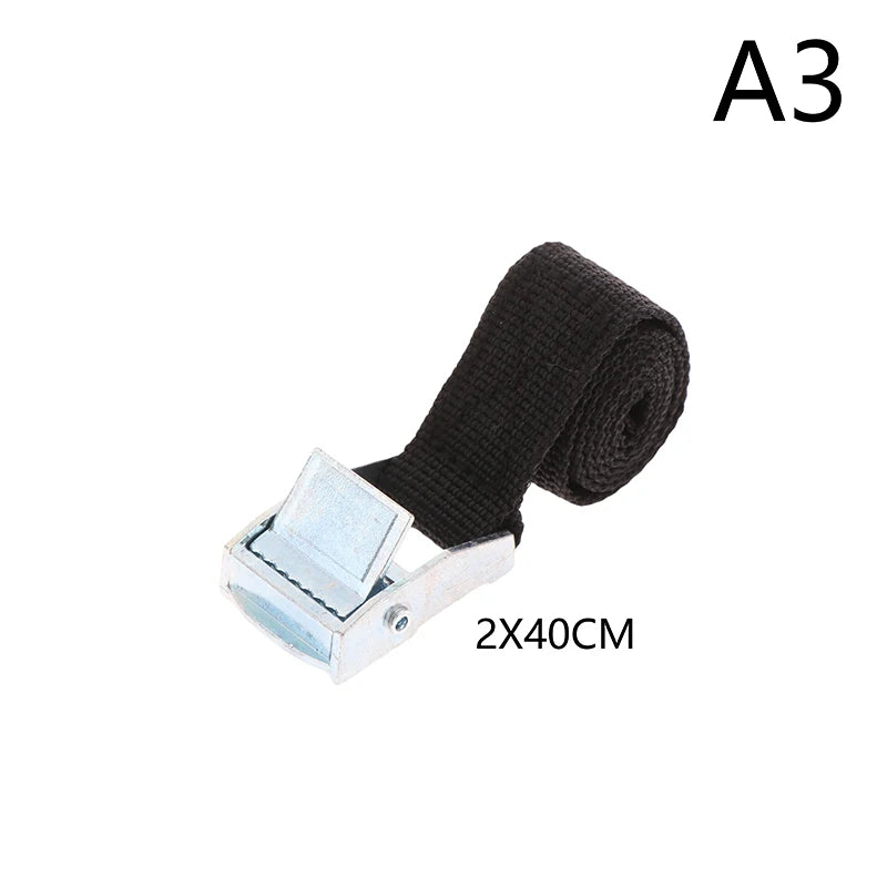Buckle Tie-Down Belt Cargo Lashing Straps For Car Motorcycle Bike With Metal Buckle Tow Rope Strong Ratchet Belt For Luggage Bag