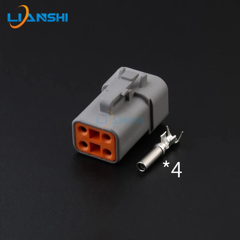 DTP04-4P/DTP06-4S Deutsch high current connector Engine engineering vehicle LED spot light power 4p plug with terminal