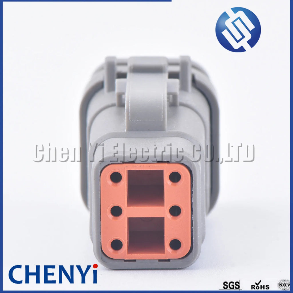6 Pin DTM Auto Waterproof Wire Connector Grey Socket Plug DTM06-6S-E007 DTM06-6S DTM04-6P ATM06-6S ATM04-6P For Deutsch