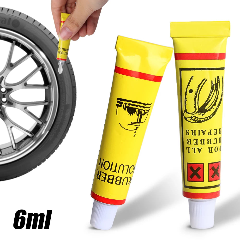 Tire Tyre Repairing Glue Universal Car Motorcycle Bike Wheel Repairing Inner Tube Puncture Rubber Glue Tool Auto Accessory