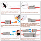 10 Sets Deutsch DT Connector DT06-2S/DT04-2P 2P 3P 4P 6P 8P 12P Waterproof Electrical Connector For car Motor With Pins 22-16AWG
