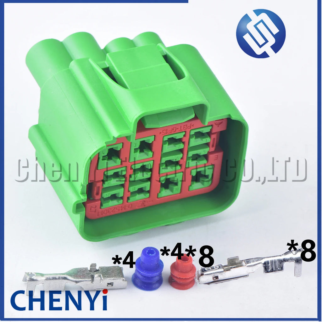 12 Pin 0-1452299-1 0-1452300-1 Female HeadLamp Light Harness Assembly Connector Plug For Volvo Land Rover S40 S60 S80L XC90 XC60