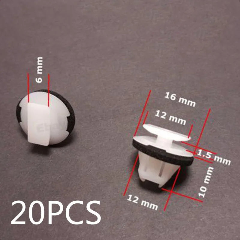 20Pcs Car Wheel Arch Surround Trim Clips For Nissan Juke X-Trail Wing Moulding Clip Car Rivets Clip Car Accessories