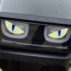 2-6Pcs Luminous Eyes Car Stickers 3D Reflective Demon Cat Eyes Sticker for Auto Motorcycle Night Light Warning Decoration Decals