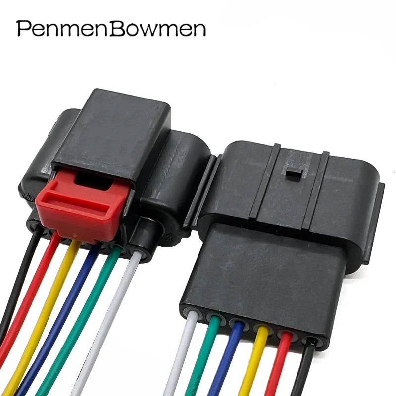 1 Set 6 Pin Car Gas Accelerator Throttle Pedal Electrical Cable Connectors Waterproof Female Male Wire Harness Plug 8K0973706