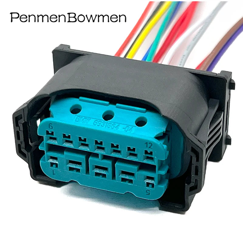 1 Set 12 Pin Car Led Lamp Headlight Electrical Cable Connectors Wire Harness Plug 61132359991 For BMW 1-1452335-1 1-1452334-1