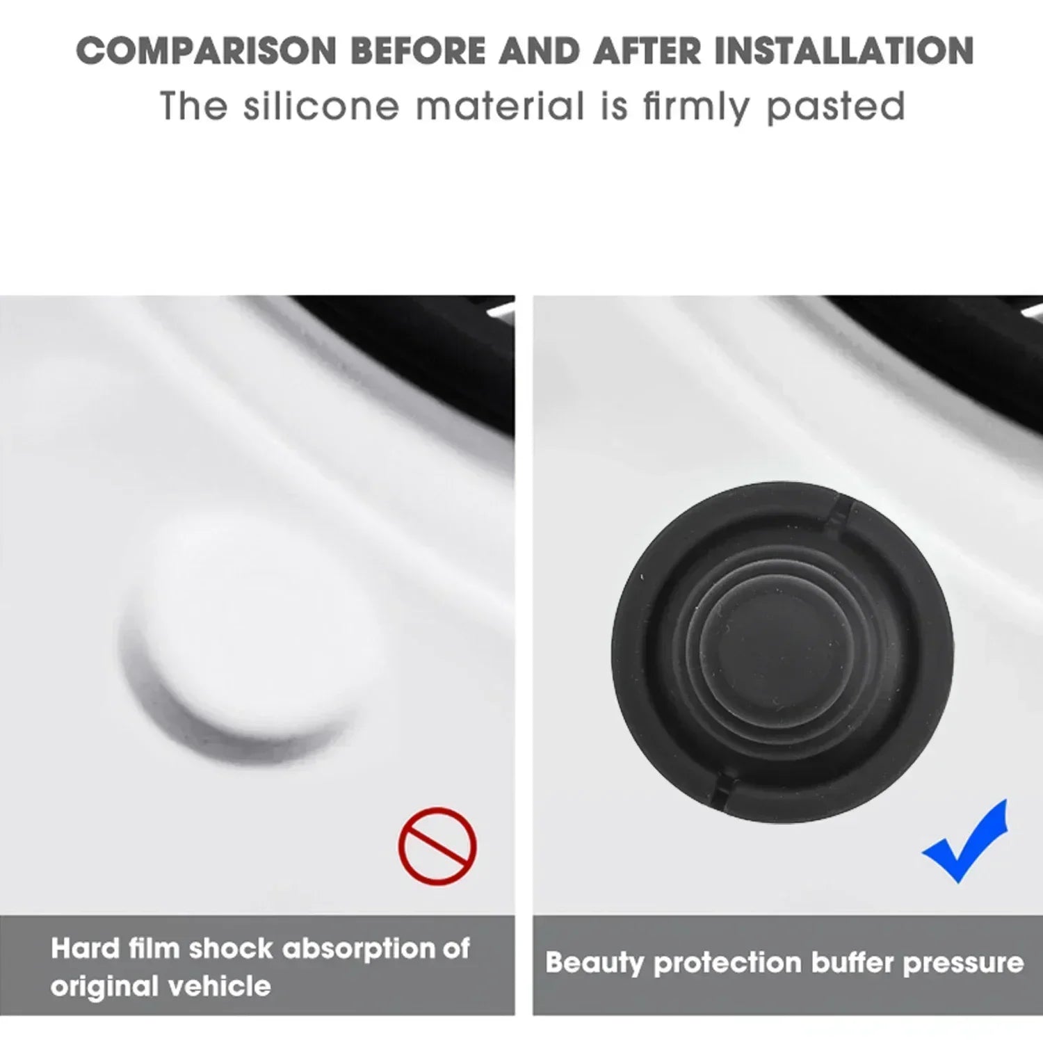 Car Door Anti-Collision Silicone Pads Sound Insulation Gasket Auto Soundproof Shockproof Sealing Rubber Pad Door Edge Sticker