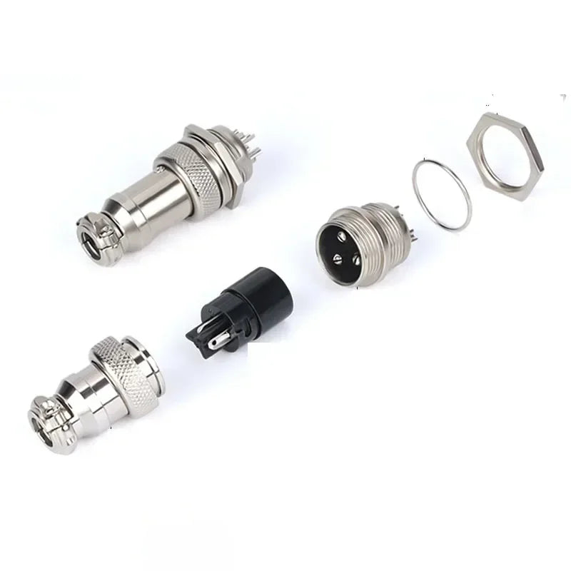 GX12 GX16 GX20 Waterproof Aviation Connector 2 3 4 5 6 7 8 9 10 12 15Pin M/F, 5/10/20 Sets for Industrial Machinery Panel Wiring