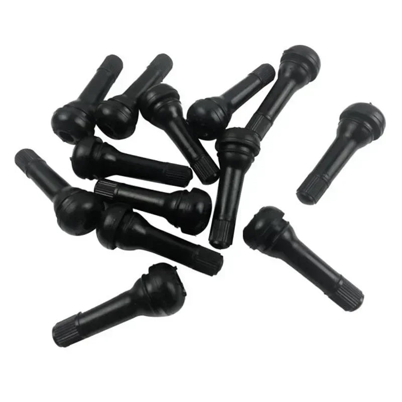 TR414 Car Wheel Tyre Tubeless Tire Tyre Valve Black Rubber Snap-in Stems Dust Caps Biycycle Wheels Tires Parts Accessories