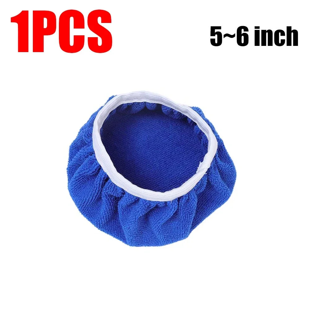 Microfiber Car Waxing Polishing Sleeve 5-10 Inches Polisher Pad Wash Buffer Waxing Sleeve Auto Body Care Cleaning Accessories